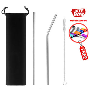 Open image in slideshow, SIPPY - REUSABLE METAL STRAWS - USE EVERYTIME
